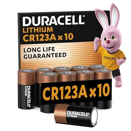 DURACELL CR123 (10 Stück) CR 123 High Power Lithium Batterie 3V (CR123A / CR17345)
