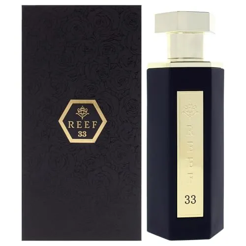 REEF Perfumes Eau de Parfum "33" – Orientalisch-holziger Unisex-Duft mit Oud - Reef 33 – Exklusiver Unisex-Duft mit edlen Hölzern und Safran. Ideal für besondere Anlässe, vereint er warme und würzige Noten für selbstbewusste Persönlichkeiten. Hochwertige Duftkomposition für jeden Moment.