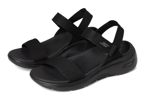 Skechers Go Walk Arch Fit 2.0 Sandalen für Damen - Wanderschuhe mit Relaxed Fit und komfortablem Luxe Foam-Fußbett für perfekten Halt und Dämpfung. Ideal für lange Spaziergänge!