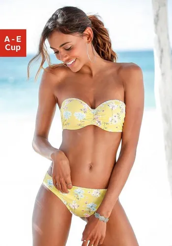 Sunseeker Bügel-Bandeau-Bikini-Top Ditsy - Bandeau-Bikini mit Bügeln für optimalen Halt, stylischer Häkelkante und komfortabler Microfaserqualität – perfekt für Strand und Beachvolleyball.