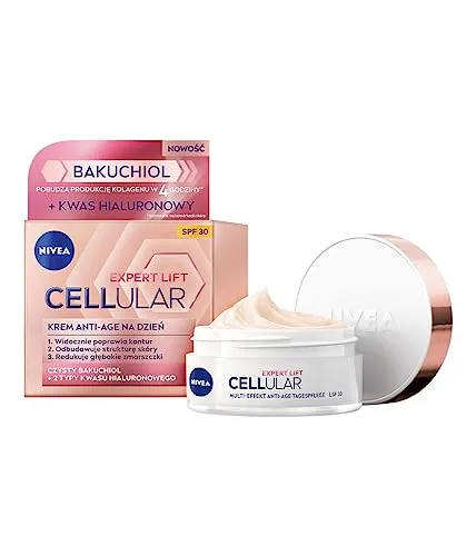 NIVEA Hyaluron Cell Filler + Elasticity Transformation Day Cream 50ml - Anti-Aging-Creme mit Hyaluronsäure und SPF 30, bekämpft Falten und verbessert die Hautelastizität für ein jugendlicheres Aussehen.