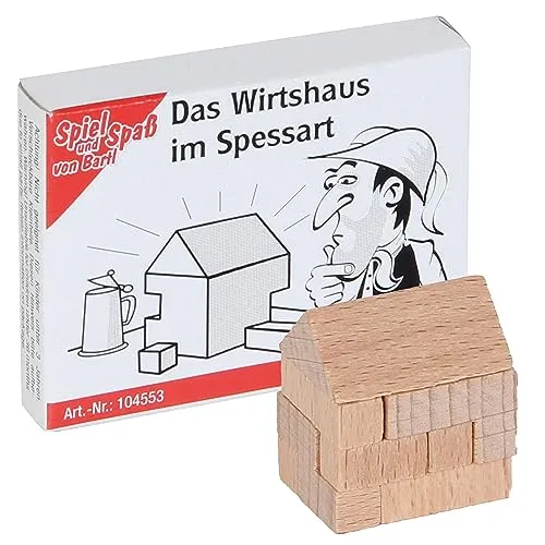 Bartl 104553 Mini-Holz-Puzzle Das Wirtshaus im Spessart aus 10 kleinen Holzteilen