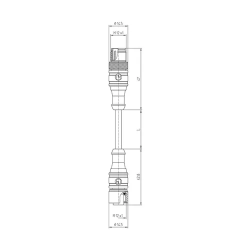 Lutronic 1091 Sensor-Aktor-Anschlussleitung M12, 5.00m - Sensor-Aktor-Verbindungstechnik mit 4-poligem M12 Stecker, ideal für zuverlässige Verbindungen in industriellen Anwendungen.