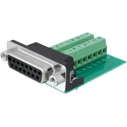 DELOCK 65274 - Sub-D 15 Pin Buchse > Terminalblock 16 Pin