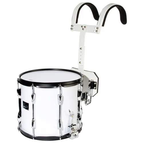 Fame Marching Snare 14x12" mit Tragegestell - Snaredrum für Umzüge und Musikvereine, 14" Durchmesser, leicht mit nur 7 kg, inklusive professionellem Tragegestell und hochwertigem Lindenholz-Kessel für besten Sound.