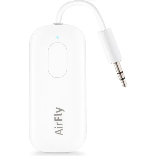 Twelve South AirFly Pro - Drahtloser Sender & Empfänger für AirPods, 16 Stunden Akkulaufzeit und ideal für Flugzeuge, Fitnessstudio und mehr