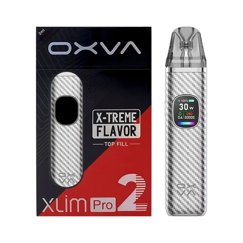 OXVA Xlim Pro 2 Silver Carbon E-Zigarette, befüllbares Pod-System