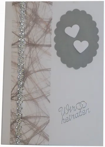 Einladungen Hochzeit Verlobung KH028 in verschiedenen Farben (grau) 10 x