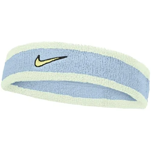 Nike Swoosh Classic Headband Stirnband Running Fitness Training Sport Haarband, Cobalt Bliss/Volt Tint/Soft Yellow, One Size