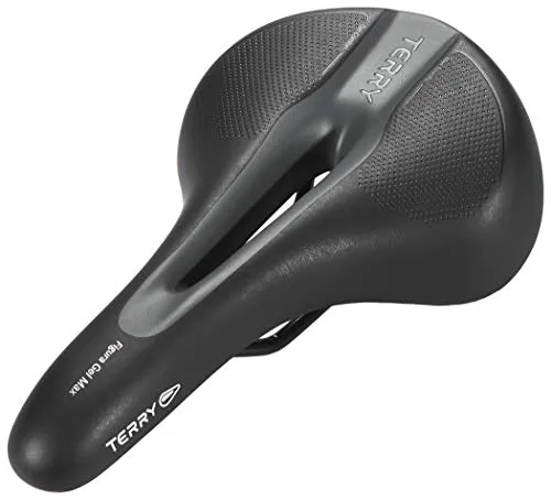 TERRY Sattel FIGURA Gel Max Men - Fahrradsattel für Herren mit Gelpolsterung, optimaler Komfort für Sitzknochenabstände von 12 bis 15 cm, ideal für lange Fahrten.