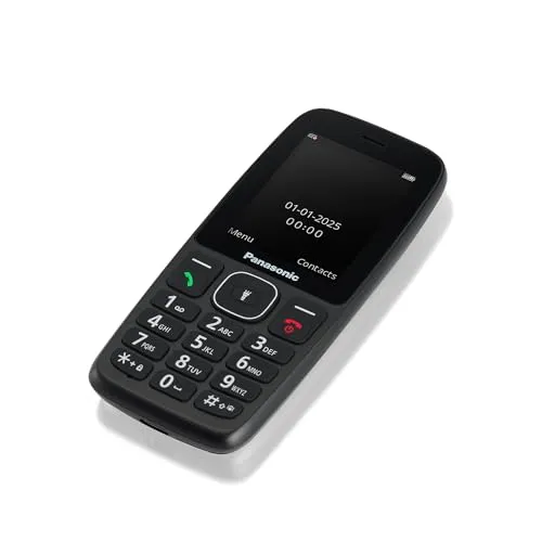 Panasonic KX-TF400EXB 4G Tastenhandy - 4G Tastenhandy mit VoLTE für klare Sprachanrufe, 200 Std. Standby, IP44 wasserdicht, 2,4-Zoll-Display und USB-C-Ladefunktion – ideal für Outdoor und Alltag.