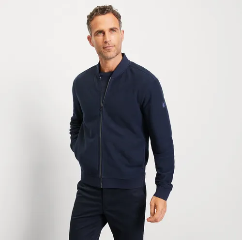 OLYMP Herren Sweatjacke XXXL in Blau - Herren-Sweatjacken aus 100% Baumwolle, ideal für hohe Bewegungsfreiheit und Tragekomfort, perfekt für Freizeit und Sport.