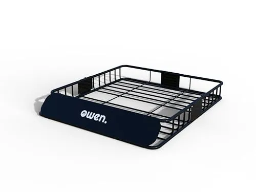 Owen Dachkorb - Großformatiger Dachgitter aus pulverbeschichtetem Stahl - Dachgepäckträger aus hochwertigem Stahl mit 100x112x15 cm für sicheren Transport von Gepäck und Campingausrüstung - ideal für Reisen und Outdoor-Abenteuer.