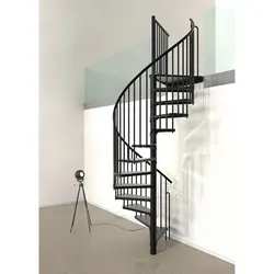 Minka Spindeltreppe Rondo Smart 37 - 305,5cm Geschosshöhe - Moderne Metallspindeltreppe im Industrial Design, stabile Stahlstufen mit hochwertiger Pulverbeschichtung, erhältlich in 3 Farben und Durchmessern für flexible Gestaltung.