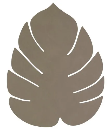 Lind DNA Tischset Leaf/Large aus Graugrünem Leder Nupo, 42x35 cm - Hochwertiges Tischset aus OEKO-TEX zertifiziertem Leder, ideal für stilvolle Tischdekoration. Perfekt für kleine Mahlzeiten und alltägliche Zusammenkünfte – ein elegantes Geschenk für jeden Anlass.