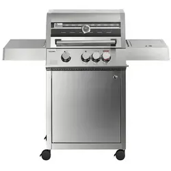 Gasgrill Virginia 3 Brenner - Grillfläche 62 x 43 cm, 14,35 kW Leistung für perfektes Grillvergnügen, ideal für Gartenpartys und BBQs.