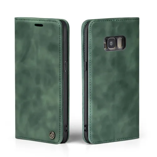 Handy Hülle für Samsung Galaxy S8 Klapp Magnet Smartphone Cover Case Grün