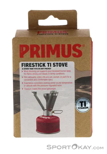 Primus Firestick Stove TI Gaskocher - Kompakt und leicht für Outdoor-Abenteuer - Campingkocher, ultraleichtes Design und hervorragende Wärmeleistung für unvergessliche Camping-Erlebnisse.
