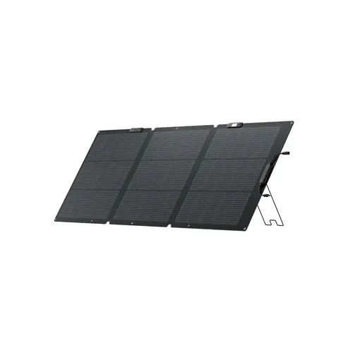 EcoFlow 160W Solarpanel - Schwarz - Solar-Photovoltaikanlage, ideal für Camping mit einfacher Installation und flexibler Nutzung bei jedem Wetter.