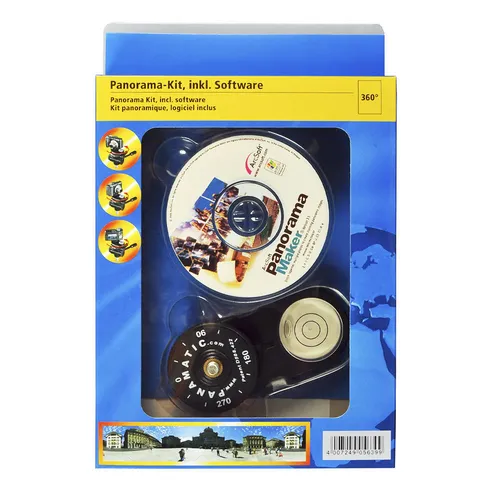 Hama 2-teiliges Panorama-Kit für Kompaktkameras, inkl. Software, Gewinde 1/4"