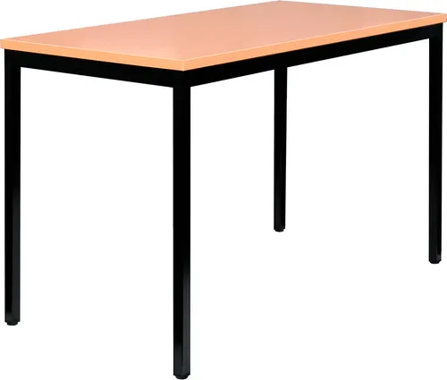 Schreibtisch Profi Besprechungstisch 140x70cm Schwarz/Buche - Kinderschreibtische - robuster Besprechungstisch mit stabilen Stahlgestell, ideal für Home-Office und professionelle Büros, einfache Montage in nur 10 Minuten.