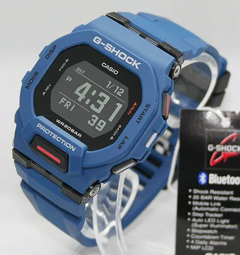 CASIO G-SHOCK Digitaluhr GBD-200-2ER - Sportliche Armbanduhr mit blauer Farbe und Bluetooth-Funktion, ideal für aktive Lebensstile und Fitness-Tracking.