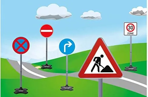 Jamara Ride-on Car Zubehör Traffic-Set-Grand B - Spielzeug-Verkehrszeichen für Kinder, fördert das Verkehrswissen und die Sicherheit beim Spielen im Freien.