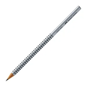 FABER-CASTELL 117012 - Bleistift Grip 2001, Härtegrad 2H, ergonomische Dreikantform mit rutschfestem Soft-Grip