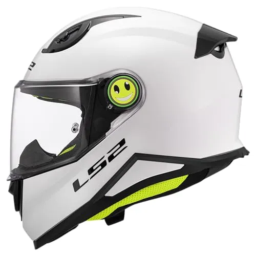 LS2 KID SOLID Gloss White Integral-Motorradhelm für Kinder, Größe S - Motorradhelm für Kinder mit KPA-Schale, leicht und widerstandsfähig. Ausgestattet mit Notentriegelungssystem und atmungsaktivem Innenraum für optimalen Komfort.
