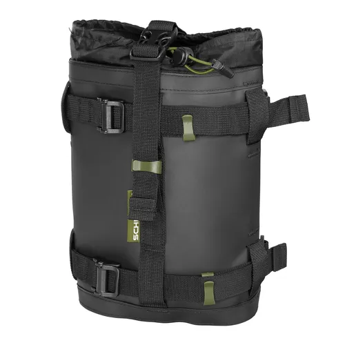 Bottle Holder Motorrad – Halter aus Hypalon für 2 × 1L Flaschen - Sattel- & Packtaschen, abnehmbarer und wasserfester Halter für 2 Flaschen, ideal für Reiseenduros und lange Touren.