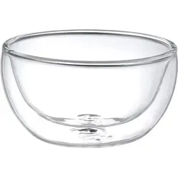 2er Set doppelwandige Glasschalen 220ml – Perfekte Eleganz für Ihre Desserts Transparent - Transparent