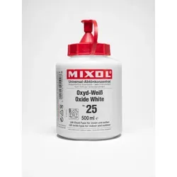 Mixol Abtönkonzentrat 500ml Nr. 25 - Oxyd-Weiß - Farben & Lacke – Universell einsetzbares Abtönkonzentrat ohne Bindemittel, ideal zum Abtönen in verschiedenen Anstrichmitteln, frost- und hitzebeständig für langanhaltende Farbqualität.