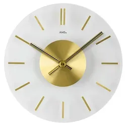 AMS Wanduhr 9319 - Moderne Wandgestaltung mit Stil - Elegante Wanduhren für Wohnaccessoires, Durchmesser 30 cm, mit transparentem Zifferblatt und präzisem Quarz-Antrieb.