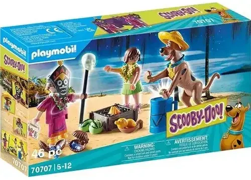 PLAYMOBIL Scooby-DOO! 70707 Abenteuer mit Witch Doctor - Spannendes Detektivspielset für Kinder ab 5 Jahren mit beweglichem Scooby-Doo und abnehmbarer Maske