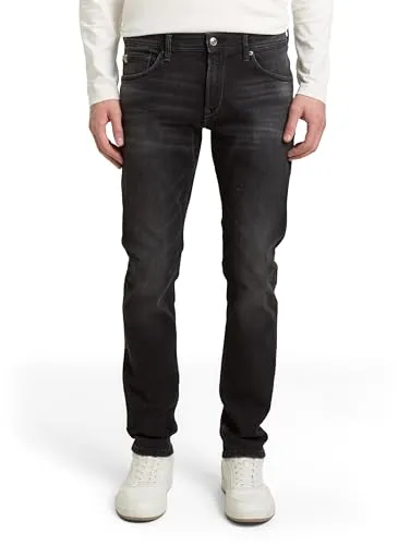 TOM TAILOR Denim Piers Slim Jeans - Stylische Slim Fit Jeans im klassischen Five-Pocket-Style mit bequemem Stretch-Anteil für optimale Bewegungsfreiheit. Verfügbar in verschiedenen Längen für eine perfekte Passform.