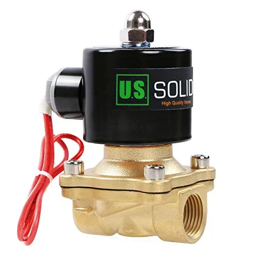 U.S. Solid 1/2" G 230V AC Messing Magnetventil Direktgesteuert für Wasser Luft Gas Öl NC Brass Solenoid Valve