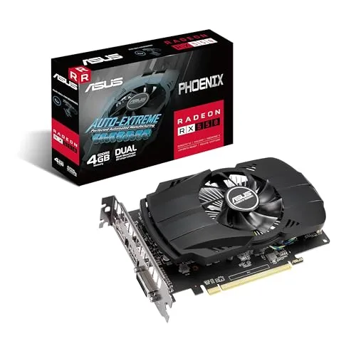 ASUS Phoenix PH-RX550-4G-EVO - AMD Radeon RX 550 4 GB GDDR5 - Grafikkarten: Kompakte Gaming-Power mit IP5X-Staubschutz und langlebigem Lüfter für optimale Leistung in kleinen Gehäusen.
