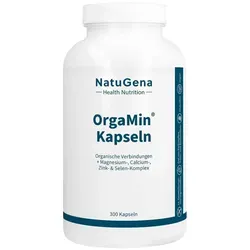 NatuGena OrgaMin Kapseln | 300 Kapseln | Vegan für den Säure-Basen-Haushalt - Nahrungsergänzungsmittel mit 14 organisch gebundenen Mineralstoffen zur Unterstützung eines ausgeglichenen Säure-Basen-Haushalts – 100 % vegan und ohne künstliche Zusatzstoffe.