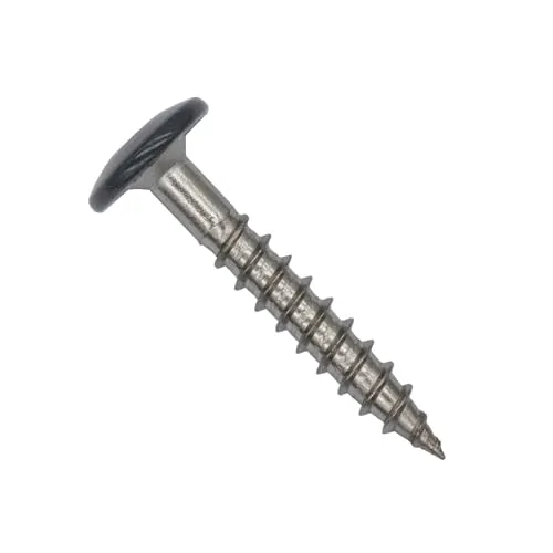 TWISTEC Trespo-Fassadenschrauben Anthrazitgrau RAL 7016 4,8x32mm 100 Stück, Terrassenschrauben, Holzschrauben, Spanplattenschrauben aus Edelstahl