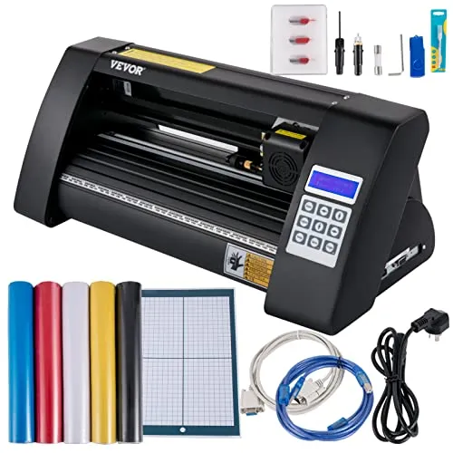 VEVOR Vinyl Schneideplotter 375 mm - Max. Schnittbreite 285 mm, präzise Laserführung und umfangreiches Zubehör für kreative Projekte