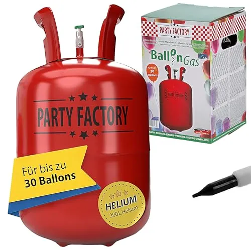 CEPEWA Helium Helium Ballongas für ca. 30 Ballons Luftballons