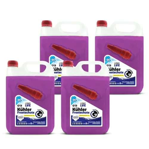 Gamix Kühlerfrostschutz G13 - Hochwertige Kühlflüssigkeit für Autos - Frostschutz für Kühlsysteme, gebrauchsfertig und schützt bis -35°C. Verlängerte Haltbarkeit dank hochwertiger Inhibitoren für optimalen Korrosionsschutz.