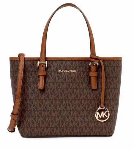 Damen Handtasche Michael Kors 35T9GTVT0B-BROWN - Elegante Braun Canvas-Umhängetasche, ideal für modebewusste Frauen mit Markenetui