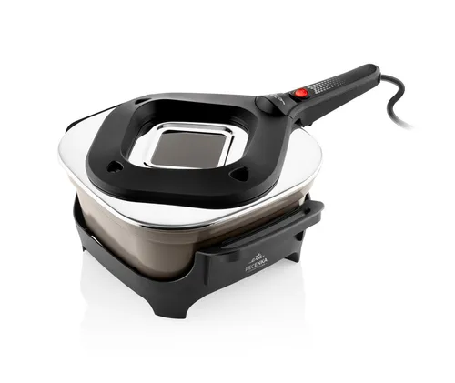 ETA Elektrische Pfanne "Ceramic Natura" – 475W, Grau, 44,5cm - Die ETA Ceramic Natura elektrische Pfanne ist der perfekte Küchenhelfer für vielseitiges Kochen. Mit großzügiger Bratfläche und stufenloser Temperaturregelung ideal für Familien. Stilvolles Design und hohe Funktionalität in einem!