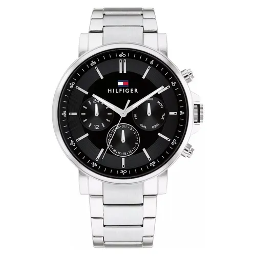 Tommy Hilfiger Tyson Herrenuhr 1710667 - Schwarz - Elegante Herrenuhr mit kratzfestem Mineralglas und wasserdichter Konstruktion, ideal für Alltag und besondere Anlässe. Inklusive Geschenkbox für einen stilvollen Präsentationsmoment.