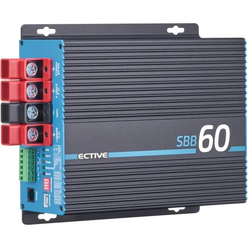 ECTIVE Ladebooster SBB 60 12 auf 12V - Ladebooster für zuverlässige Energieversorgung deiner Versorgungsbatterie, ideal für Wohnmobile und Boote.
