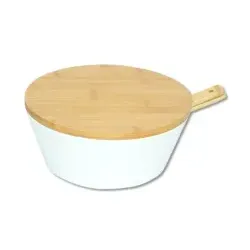 Kesper Obst & Salatschale, Melamin-Kunststoff 32620 , Maße:  ø 26 cm,  Höhe: 11 cm, weiß