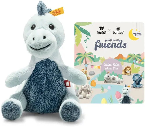 tonies Hörspielfigur Steiff Soft Cuddly Friends - Joshi Baby T-Rex - Kinder-Musikboxen mit Kuschel-T-Rex, ideal für kleine Abenteurer und perfekt für die ersten Hörspiel-Erlebnisse.