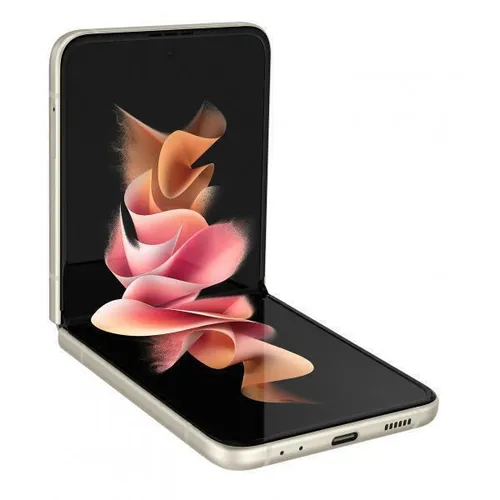 Samsung Galaxy Z Flip3 5G Smartphone 256GB Cream - Faltbares Design - Handys ohne Vertrag, mit flexiblem Falt-Design für einfache Handhabung und IPx8 Wasserschutz für zuverlässige Nutzung bei jedem Wetter.