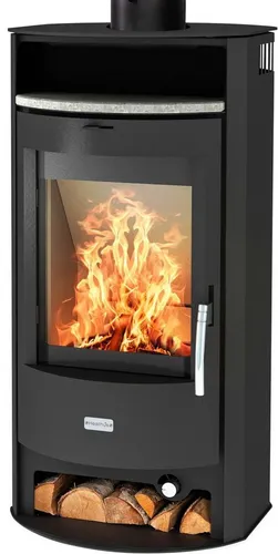 Heathus Kaminofen Parma 6,0 kW – Dauerbrandofen mit Holzfach - Kaminöfen – Hochwertiger Dauerbrandofen mit 6,0 kW Leistung, Holzfach und Warmhalteplatte für effiziente Wärme und gemütliche Atmosphäre.
